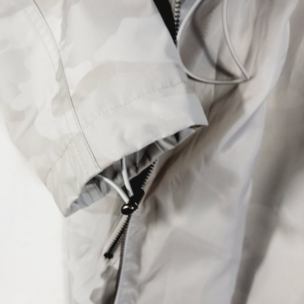 Chico's NWT Rain/Weather Jacket, Beige/Gray/Multi Camo, Size 1 U.S. 8/10 - Picture 9 of 16